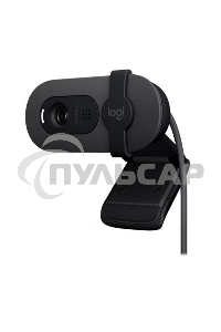 Веб-камера Logitech HD Webcam Brio 90 графитовый 2Mpix (1920x1080) USB 2.0 с микрофоном (960-001581)