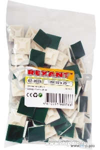 Площадка самоклеящаяся Rexant 25х25 мм, белая, упаковка 100 шт.