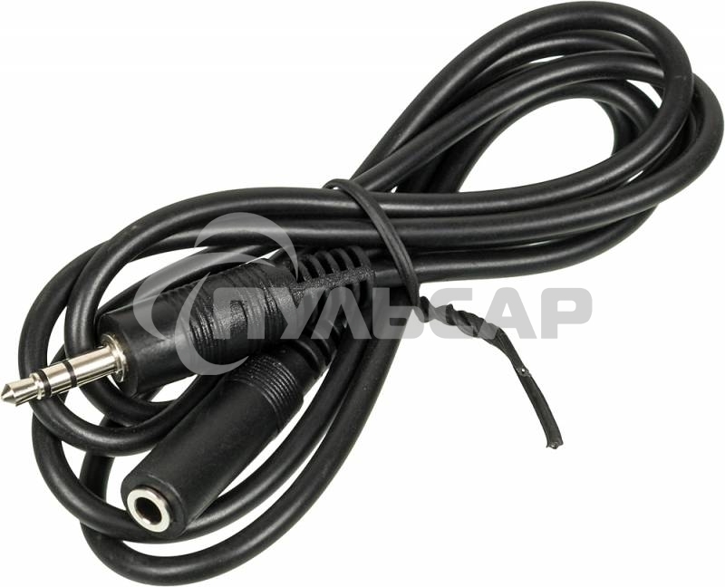 Кабель аудио Ningbo JAAC003-1 Jack 3.5 (m)/Jack 3.5 (f) 1м. черный