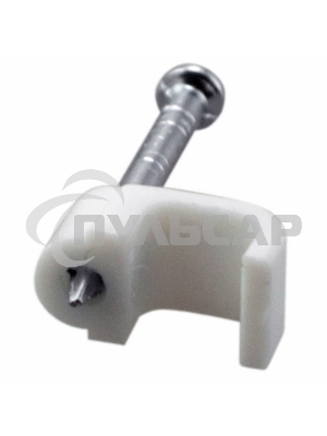 Крепеж кабеля плоский 6 х 4 мм, белый (упак. 20 шт) Rexant