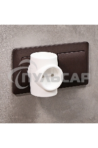 Тройник электрический без заземления 220 В, 6A Rexant