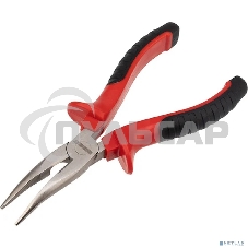 Тонкогубцы изогнутые Rexant 160 мм никелированные, двухкомпонентные рукоятки