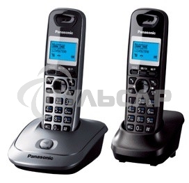 Телефон беспроводной (DECT) Panasonic KX-TG2512RU2 Доп трубка в комплекте, АОН, Caller ID, спикерфон, полифония