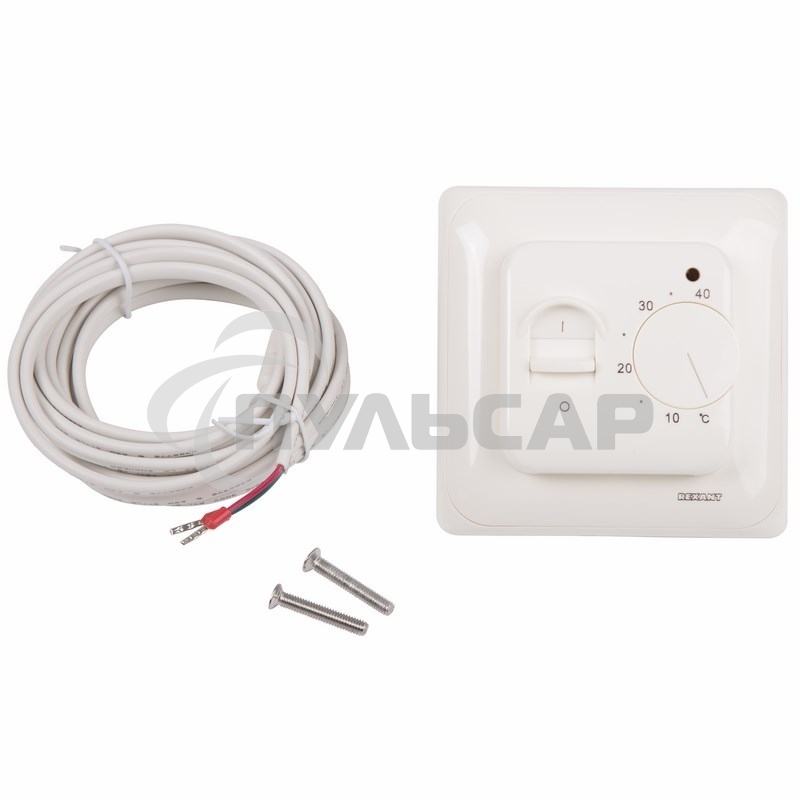 Терморегулятор механический с датчиком температуры пола (R70XT) (3500 Вт) бежевый Rexant