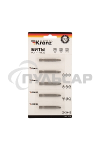 Бита PH 2x50 мм для шуруповерта сталь S2 5 шт. (лента) Kranz