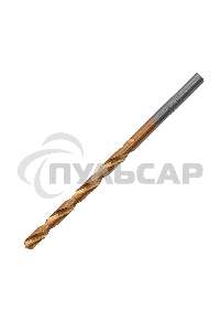 Сверло по металлу Matrix, 3,2 мм, HSS, нитридтитановое покрытие, цилиндрический хвостовик