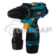 Дрель-шуруповерт Bort BAB-12x2Li-FD, Аккумуляторная, 12В, 2 АКБ