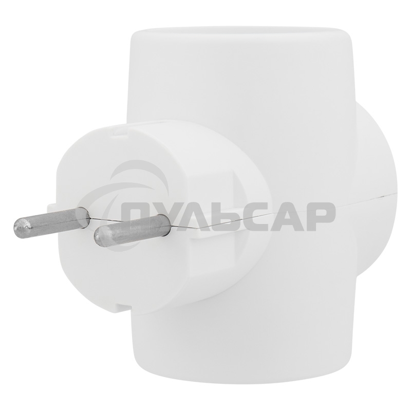 Тройник электрический без заземления 220 В, 6A Rexant