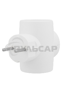 Тройник электрический без заземления 220 В, 6A Rexant