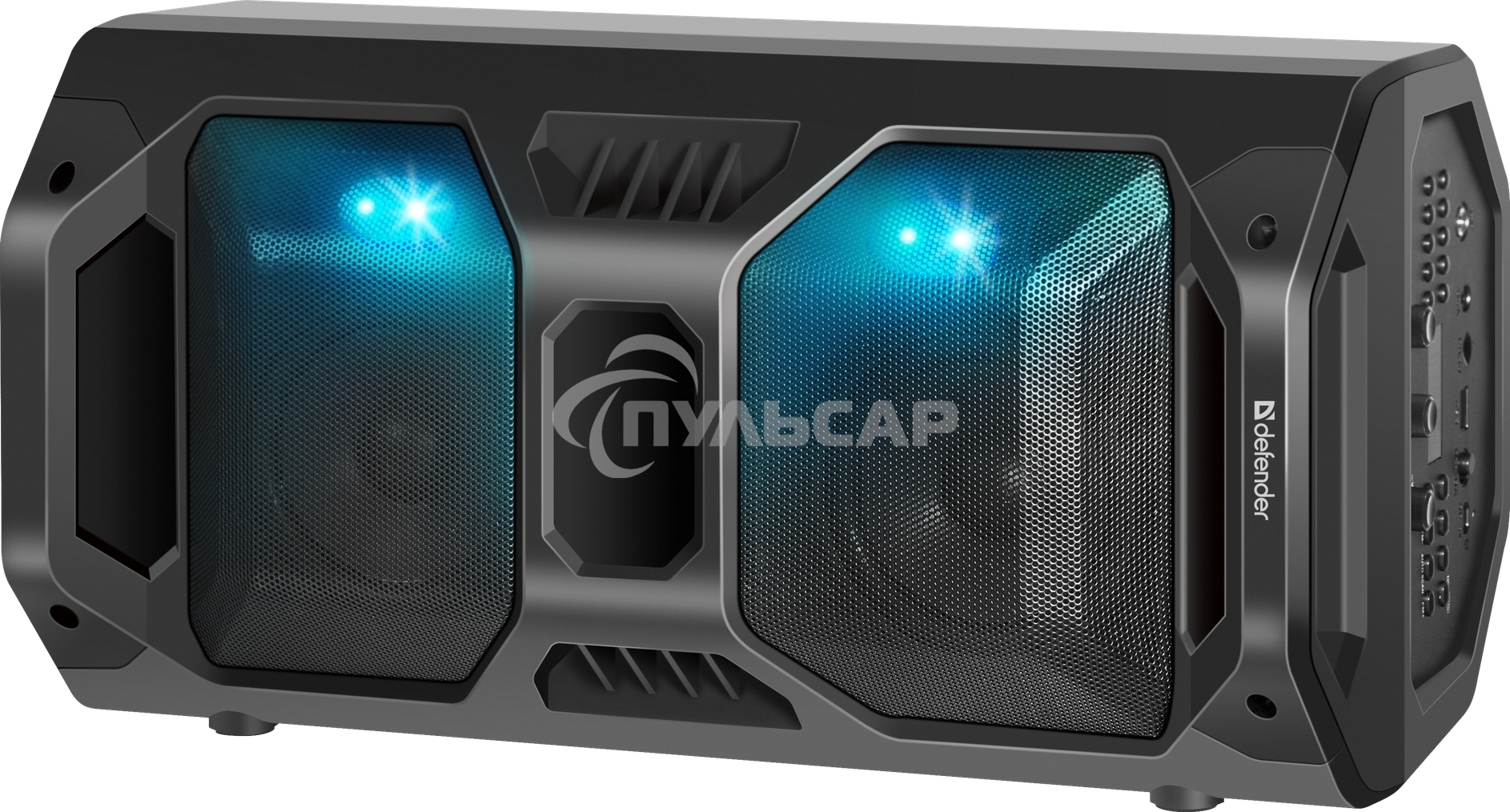 Портативная акустика Defender Rage 50 Вт Light/BT/FM/USB/LED/TWS черный