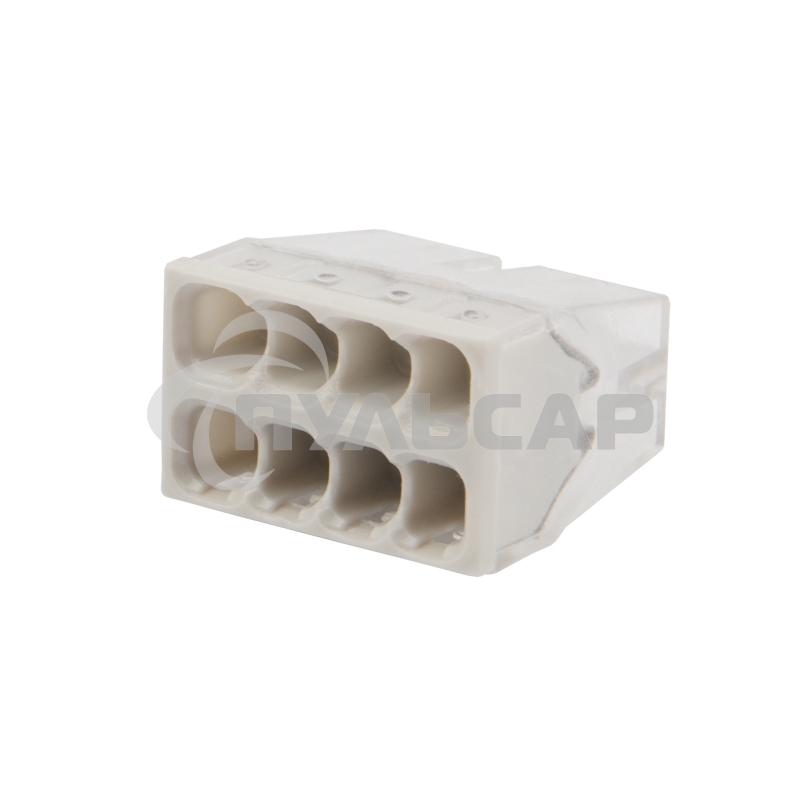 Экспресс-клемма Rexant СМК 2273-208, 8-проводная 0.5-2.5 мм², прозрачная (50 шт./уп.)