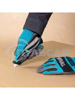 Нож,ремонтно-монтажный.трехкомп.рук-ка,авто выброс/возврат лезвия пистол типа,170мм, 5 з.л Gross