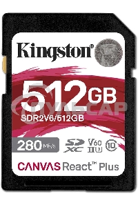 Флеш карта SDXC Kingston SDR2V6/512Gb Canvas React Plus w/o adapter 512Gb