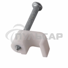 Крепеж кабеля плоский 4 х 2 мм, белый (упак. 20 шт) Rexant