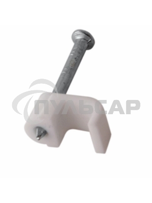 Крепеж кабеля плоский 4 х 2 мм, белый (упак. 20 шт) Rexant