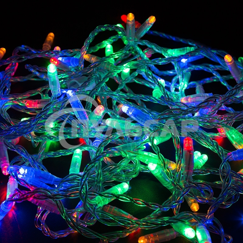 Гирлянда Neon-night Нить 10м, постоянное свечение, прозрачный ПВХ, 230В, цвет: Мультиколор