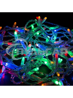 Гирлянда Neon-night Нить 10м, постоянное свечение, прозрачный ПВХ, 230В, цвет: Мультиколор