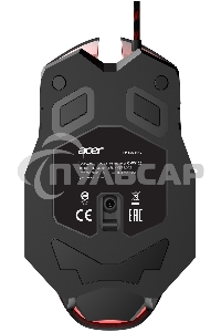 Мышь проводная Acer OMW125 черный оптическая (3200dpi) USB (6but)