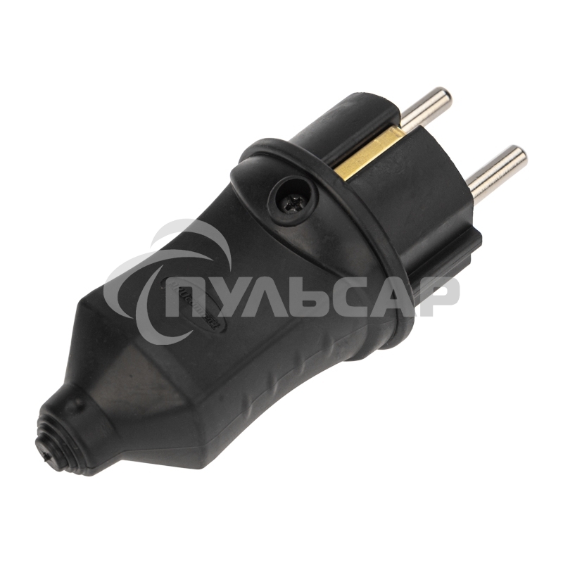 Вилка прямая влагозащищенная 2P+PE 230V, 16 А, IP44 каучук PROconnect
