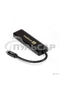 Хаб USB (концентратор) ExeGate DUB-4CP/1 (кабель-адаптер USB Type C --> 4xUSB3.0, Plug&Play, черный)