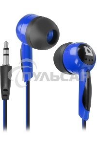 Наушники Defender Basic-604 синий кабель 1,1 м