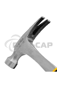 Молоток-гвоздодер Denzel 350 г, цельнометаллический, двухкомпонентная рукоятка