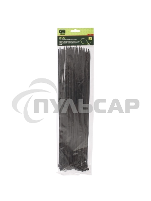 Хомуты СИБРТЕХ, 400 * 4,8 мм пластиковые, черные, 50 шт 45567