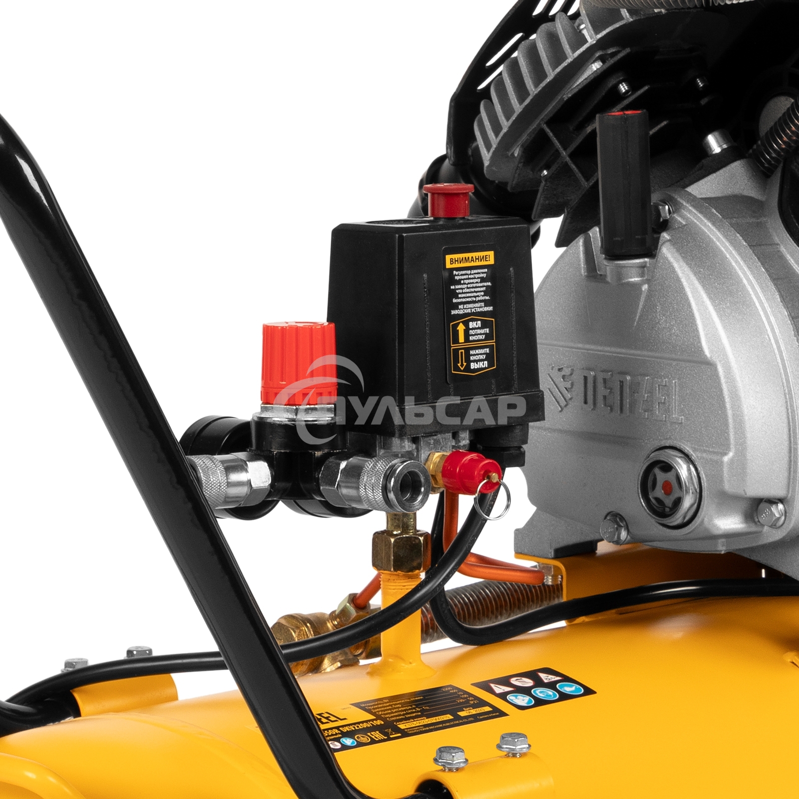 Компрессор Denzel воздушный DKV2200/100,Х-PRO 2.2 кВт, 400 л/мин, 100л 58079