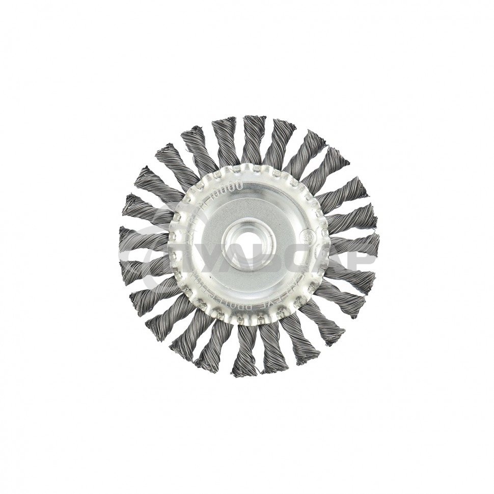 Щетка Matrix для УШМ, 125 мм, М14, Плоская, крученая проволока 0,5 мм