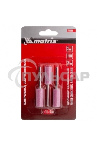 Шарошка абразивная, цилиндр удлин., 10 x 25 мм, хвостовик 3 мм, F80, 3шт. Matrix