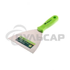 Шпательная лопатка из нержавеющей стали, 120 мм, пластмассовая ручка Сибртех 85549