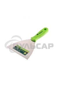 Шпательная лопатка из нержавеющей стали, 120 мм, пластмассовая ручка Сибртех 85549