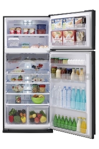 Холодильник Sharp SJ-XE59PMBK черный двухкамерный 430/148 л морозилка сверху