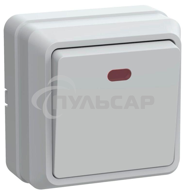 Выключатель 1-кл. ОП ОКТАВА с инд. 10А IP20 ВС20-1-1-ОБ белый ИЭК EVO11-K01-10-DC