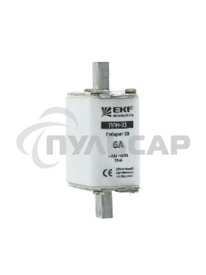 Вставка плавкая ППН-33 125А габарит 00 EKF fus-33/160/125