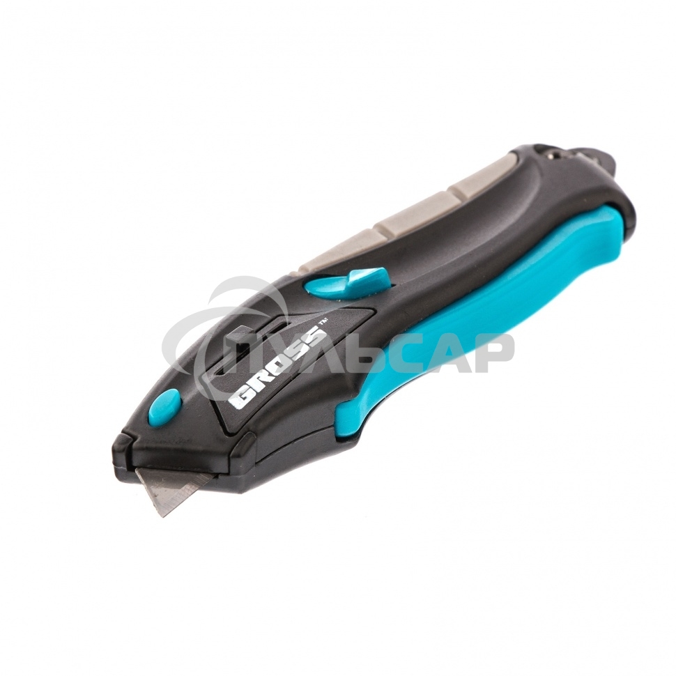 Нож,ремонтно-монтажный МИНИ.трехкомп. рук-ка,авто выброс/возврат лезвия,100мм, 2 з.л Gross