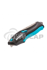 Нож,ремонтно-монтажный МИНИ.трехкомп. рук-ка,авто выброс/возврат лезвия,100мм, 2 з.л Gross