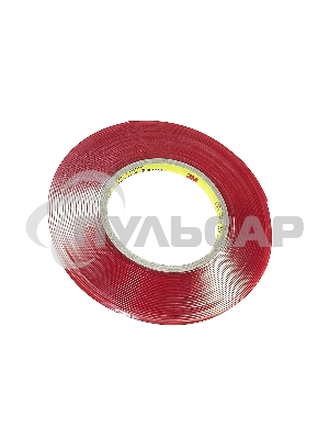 Скотч двусторонний прозрачный 3M с красной защитной лентой толщина 1мм ширина 8мм 10м