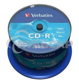Диск CD-R Verbatim 700Mb 52x Cake Box (50шт) (43351)
