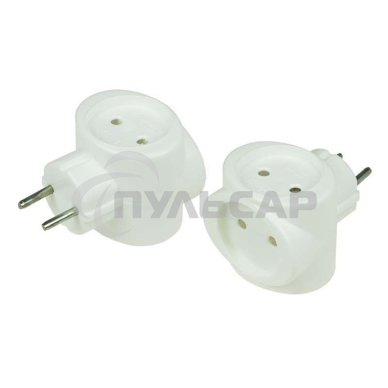 Тройник электрический биметалл 220В 6А бел. Rexant 11-1064