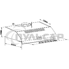 Вытяжка козырьковая Maunfeld MP-1 50 белый/прозрачный, 50 см, 520 куб. м/ч, 49 дБ