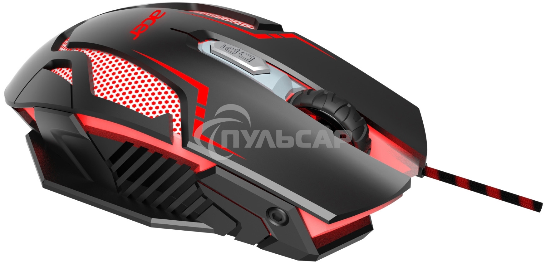 Мышь проводная Acer OMW125 черный оптическая (3200dpi) USB (6but)