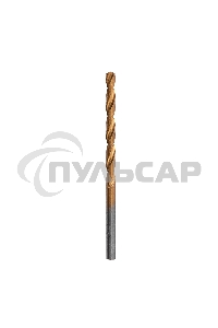Сверло по металлу Matrix, 3,2 мм, HSS, нитридтитановое покрытие, цилиндрический хвостовик