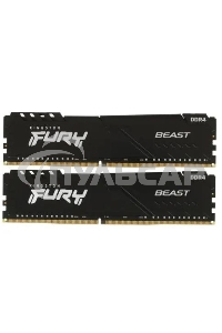 Оперативная память Kingston Fury Beast, DDR4, 64Gb (2x32Gb), 3600MHz, CL18, DIMM, с радиатором, черный