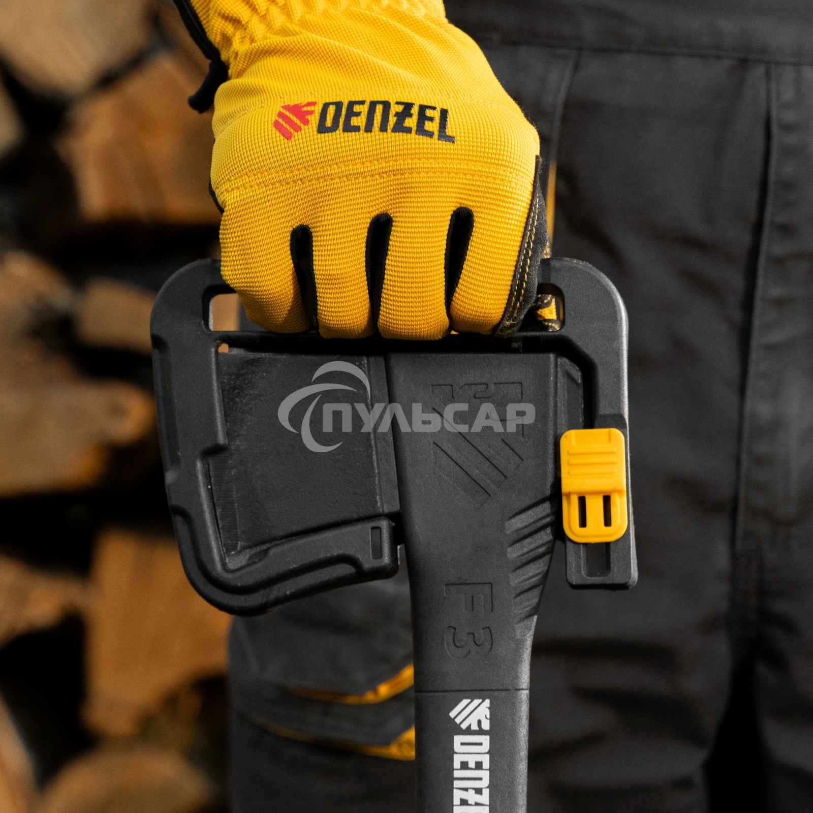 Топор-колун Denzel 21430 F3, 640 гр, двухкомпонентная рукоятка, 320 мм