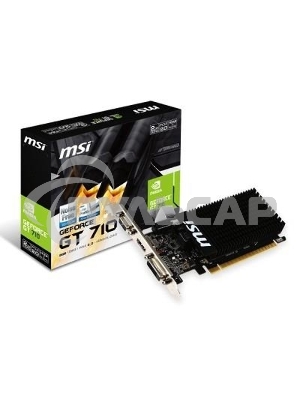 Видеокарта MSI PCI-E GT 710 2GD3H LP nVidia GeForce GT 710 2048Mb 64bit DDR3 954/1600 DVIx1/HDMIx1/CRTx1/HDCP Ret low profile