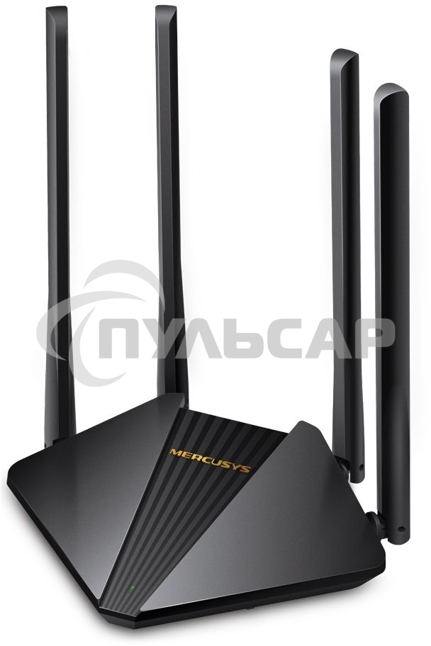 Wi-Fi роутер MERCUSYS MR30G, Wi-Fi 5, AC1200, 2.4/5ГГц, 2 LAN, черный