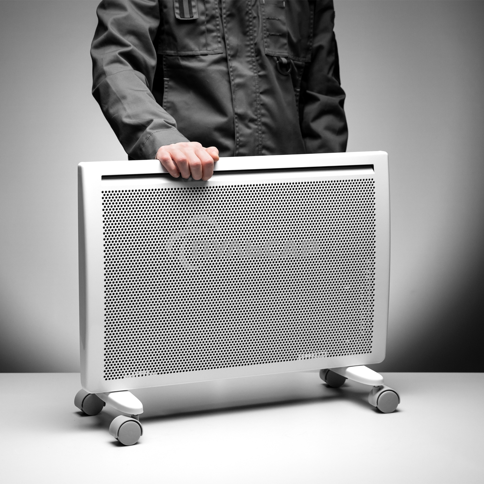 Конвектор гибридный Denzel HybridX-1500 белый, 1500 Вт, 25 м2, термостат, дисплей