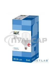 Лампа светодиодная IEK LLE-HP-80-230-65-E40 HP 80Вт 230В 6500К E40