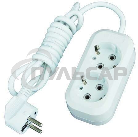 Удлинитель 2х7м с заземл. 16А IP20 Е-302 АБС-пл. ПВС 3х1 UNIVersal 9631975